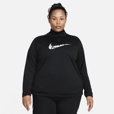 Nike Swoosh Women's Dri-FIT 1/4-Zip Mid Layer (Plus Size). Nike IE