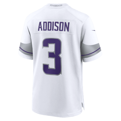 Jersey para el partido de la NFL Nike para hombre Jordan Addison Minnesota Vikings