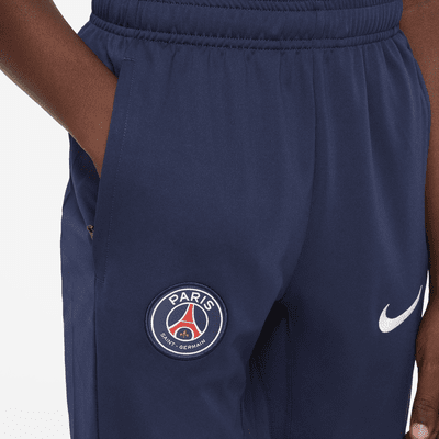 Pleteninové fotbalové kalhoty Nike Dri-FIT Paris Saint-Germain Academy Pro pro větší děti