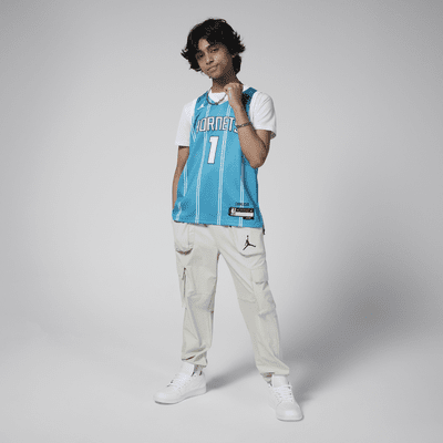 Dres Nike Dri-FIT NBA Swingman Charlotte Hornets 2023/24 Icon Edition pro větší děti (chlapce)