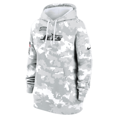 New York Jets Salute to Service Primary Edge Club Women's Nike NFL Pullover Hoodie