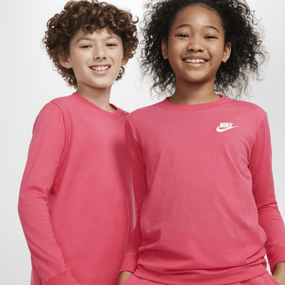 Playera de manga larga para niños grandes Nike Sportswear