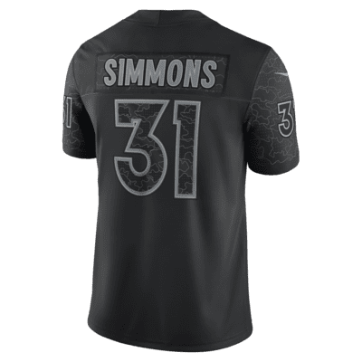 NFL Denver Broncos RFLCTV (Justin Simmons) Men's Fashion Football Jersey