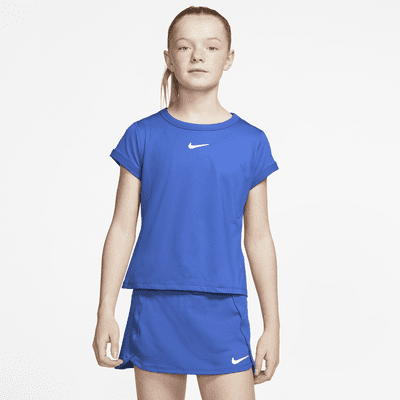 NikeCourt Dri-FIT Big Kids' (Girls') Tennis Top. Nike.com