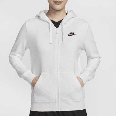 เสื้อมีฮู้ดซิปยาวผู้หญิง Nike Sportswear Club Fleece