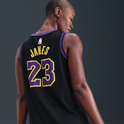 Lebron James Los Angeles Lakers City Edition Men's Nike Dri-FIT NBA Swingman Jersey