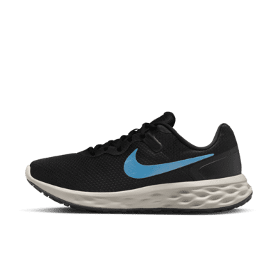 nike running shoes black and blue