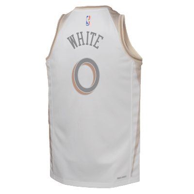 Jersey Nike Dri-FIT de la NBA Swingman para niños talla grande Coby White Chicago Bulls 2024/25 City Edition