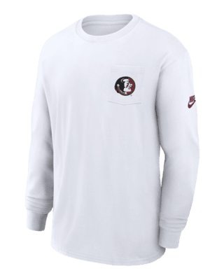 Мужская футболка Florida State Seminoles Legacy Max90 Pocket Nike College Long-Sleeve