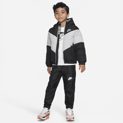 Nike Little Kids' Hooded Chevron Puffer Jacket
