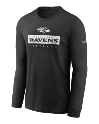 Мужская футболка Baltimore Ravens Sideline Team Issue Nike Dri-FIT NFL Long-Sleeve