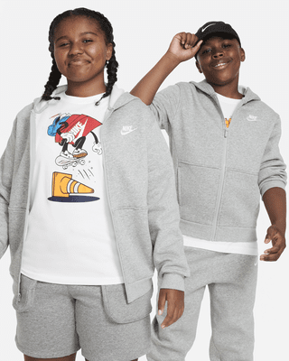 Подростковое худи Nike Sportswear Club Fleece Big Kids' Full-Zip Hoodie (Extended Size)