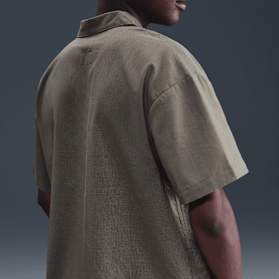 Camisa con botones de manga corta de lino para hombre Nike Life