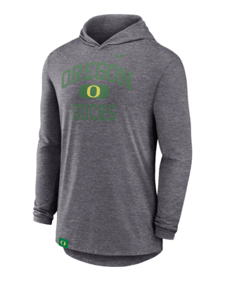 Мужская футболка Oregon Ducks Blitz Nike Dri-FIT College Long-Sleeve Hooded