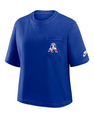 Женская футболка New England Patriots Rewind Pocket Boxy Nike NFL