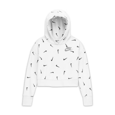 nike cropped pullover hoodie