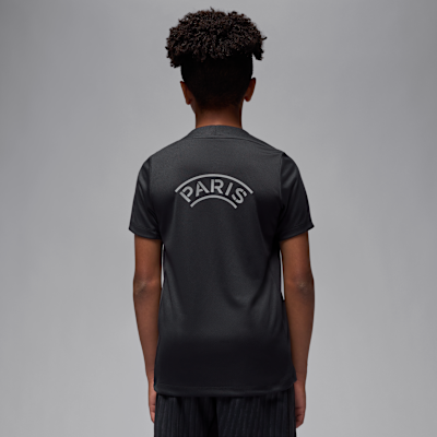 Haut de foot à manches courtes Jordan Dri-FIT Paris Saint-Germain Strike 4e tenue pour ado
