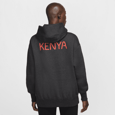 Huvtröja Team Kenya Phoenix Fleece Nike i oversize-modell med hel dragkedja för kvinnor