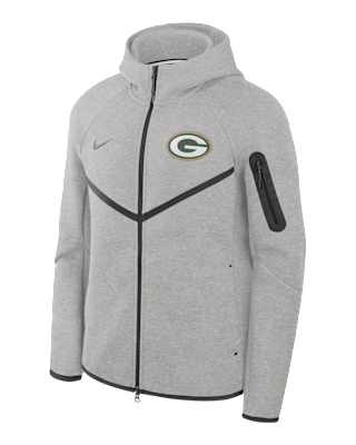 Мужская куртка Green Bay Packers Tech Fleece Windrunner Nike NFL Full-Zip Hooded для бега