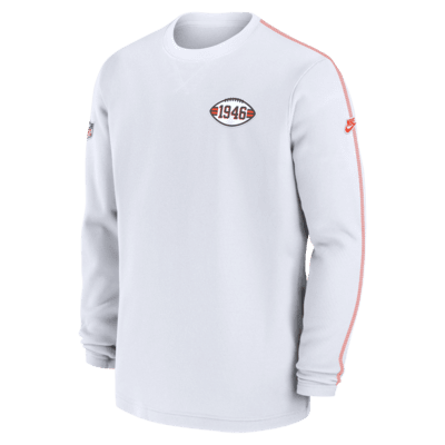 Playera de manga larga Nike de la NFL para hombre Cleveland Browns Logo Coach