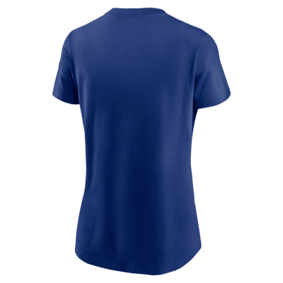 Playera Nike de la MLB para mujer Los Angeles Dodgers 2024 World Series Champions Lockup