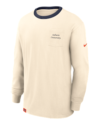 Мужская футболка Auburn Athletic Prep Max90 Pocket Logo Nike College Long-Sleeve