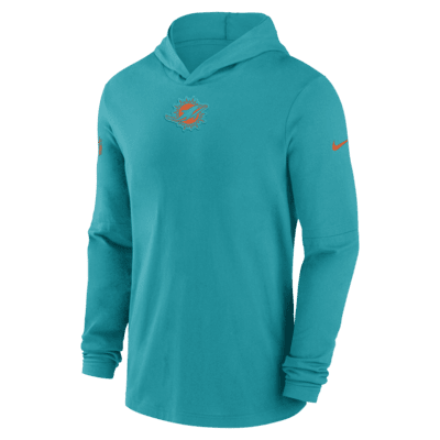 Miami Dolphins Sideline Men's Nike Dri-FIT NFL Long-Sleeve Hooded