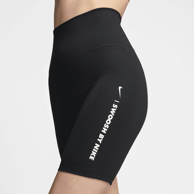 Nike One bikeshorts met hoge taille voor dames (18 cm)