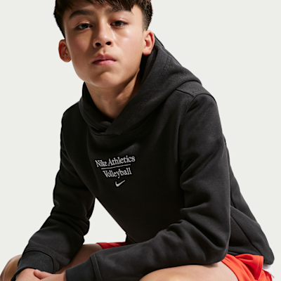 Sudadera con gorro sin cierre de vóleibol para niños talla grande Nike