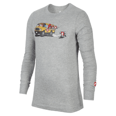 Playera de manga larga para niños grandes Nike Sportswear