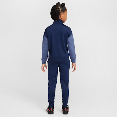Pleteninová fotbalová sportovní souprava Nike Dri-FIT Paris Saint-Germain Strike pro malé děti