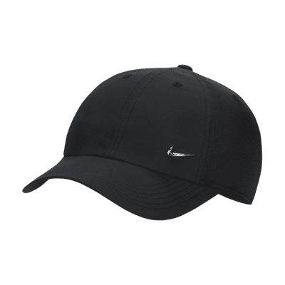 Nike Logo Kids Black/White Adjustable Baseball Cap Back to School Sale
