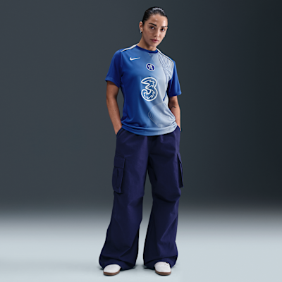 FC Chelsea Academy Pro Third Nike Dri-FIT Total 90 Pre-Match-Fußballoberteil (Damen)
