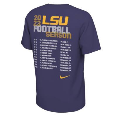 LSU Schedule Men's Nike College T-Shirt