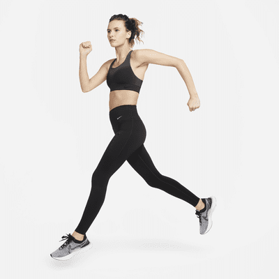 Brassière de sport non rembourrée à maintien supérieur Nike Swoosh Flyknit pour femme