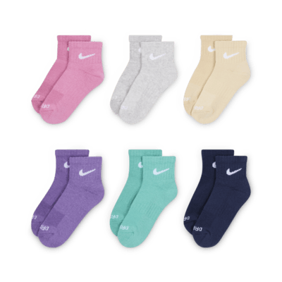 Nike Dri-FIT Performance Basics Little Kids' Ankle Socks (6 Pairs)