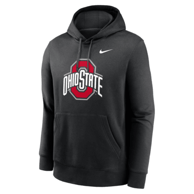 Sudadera con gorro sin cierre universitaria Nike para hombre Ohio State Buckeyes Primetime Evergreen Club Primary Logo