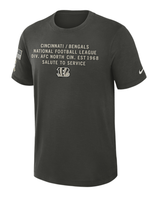 Мужская футболка Cincinnati Bengals Salute to Service Slub Nike Dri-FIT NFL