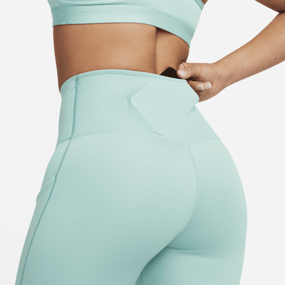 Leggings cropped de tiro alto y sujeción firme con bolsillos para mujer Nike Go