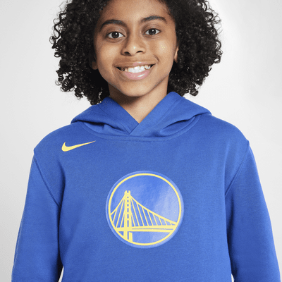 Felpa pullover in fleece con cappuccio Golden State Warriors Club Nike NBA – Ragazzo/a