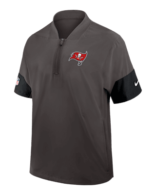 Мужская куртка Tampa Bay Buccaneers Sideline Coach Nike NFL 1/2-Zip Short-Sleeve