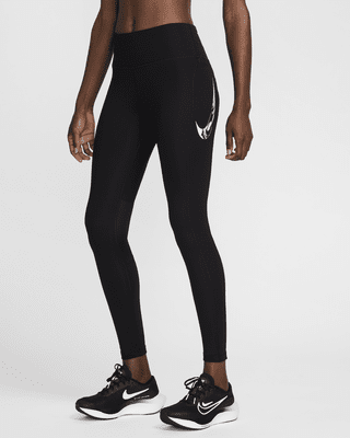Женские тайтсы Nike Fast Mid-Rise 7/8 Leggings with Pockets для бега