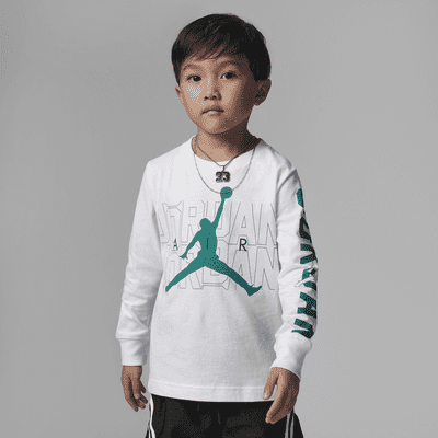 Jordan Little Kids' Back Screen Long Sleeve T-Shirt. Nike JP