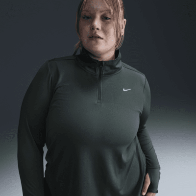 Nike Dri-FIT Swift UV hardlooptop met 1/4-rits voor dames (Plus Size)