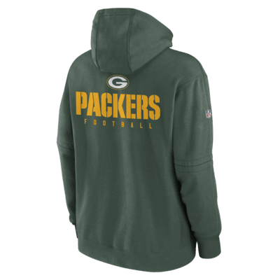 Men's Nike Green Bay Packers Sideline Club Performance Full-Zip Hoodie Size: Small