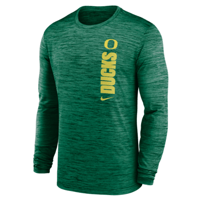 Oregon Ducks Sideline Velocity Men's Nike Dri-FIT College Long-Sleeve T-Shirt