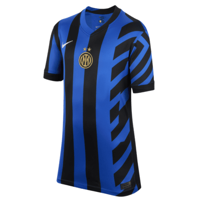 Maglia da calcio replica Nike Dri-FIT Inter 2024/25 Stadium per ragazzo/a – Home