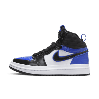 blue and black jordan shoes