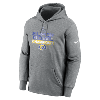 Nike Therma Super Bowl LVI Champions Trophy Collection (NFL Los Angeles Rams) Men's Pullover Hoodie