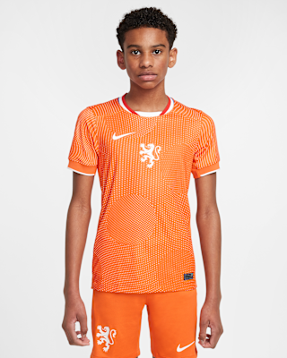 Детские джерси Netherlands 2025 Stadium Home (Women's Team) Big Kids' Nike Dri-FIT Soccer Replica Jersey